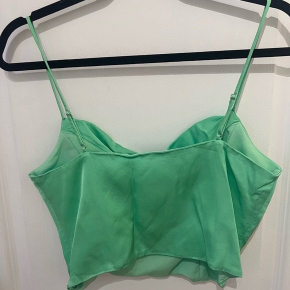 Green Zara satin top - Picture 4 of 4